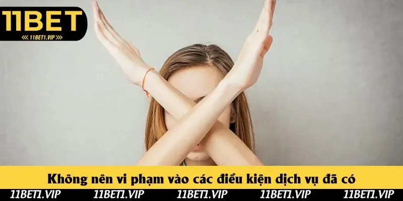 Không nên vi phạm vào các điều kiện dịch vụ đã có